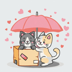 Товари для малювання - Картина за номерами Art Craft Котики в коробці 30 х 30 см (15565-AC)