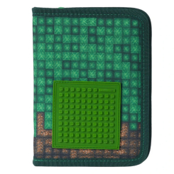 Пенали та гаманці - Пенал Pixie Crew Minecraft з пікселями зелено-коричневий (PXA-04-73)