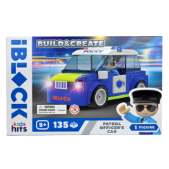 Конструктори з унікальними деталями - Конструктор IBLOCK Build & create Patrol car 135 деталей (KH41/002/3)
