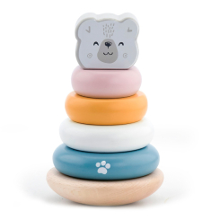 Розвивальні іграшки - Пірамідка Viga Toys PolarB Білий ведмідь (44005)