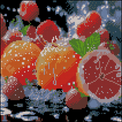Мозаика - Алмазная картина Strateg Цитрусовая свежесть 30 х 30 см (YZ3030-07)