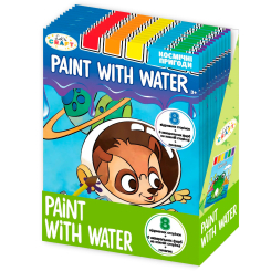 Товари для малювання - Водні розмальовки Let's Craft Космічні пригоди з палітрою та пензликом (PWW004)