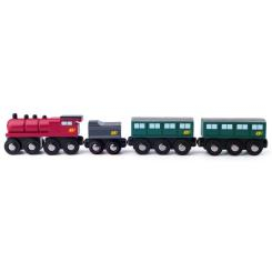 Железные дороги и поезда - Игровой набор Woody Паровоз с углем и вагонами (91899)