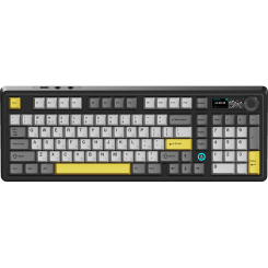 Клавіатура і миші - Клавіатура Ajazz AK980 Clear Sky Switch Black-Gray-Yellow 3 Model-With Screen RGB (AK980-CS-BGY)