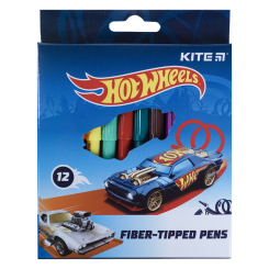 Канцтовары - Фломастеры Kite Hot Wheels 12 цветов (HW21-047)