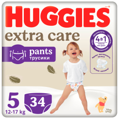 Підгузки - Підгузки-трусики Huggies Extra Care 5 M-Pack 12-17 кг 34 x 2 шт (5029053549354)