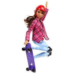 Куклы - Кукла Спортсменка Skateboarder Teresa Barbie Made to move (DVF68/DVF70)