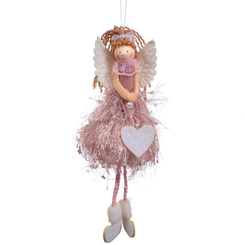 Аксессуары для праздников - Мягкая игрушка Elisey Подвеска Ангел 23 см Розовый (6013-003) (MR61895)