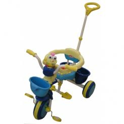 Велосипеди - Велосипед TCV блакитний з іграшкою-пискавкою (Т100-01)