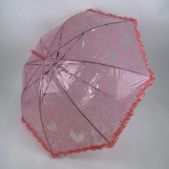 Зонты и дождевики - Детский зонтик-трость SL полуавтомат Розовый (hub_18102-6)