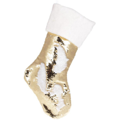 Аксесуари для свят - Декоративний носок для подарунків Золотий з паєтками Bona DP69565