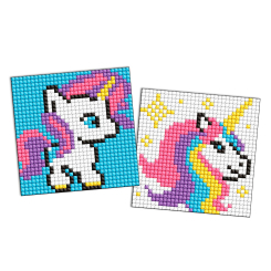 Мозаика - Алмазная мозаика на стикере Идейка Однорожка 9 х 9 см 2 шт (AMS1056)
