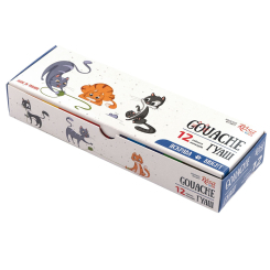 Канцтовары - Набор гуашевых красок ROSA Kids Cats 12 цветов (301103) Канцтовары - Набор гуашевых красок ROSA Kids Cats 12 цветов (301103)