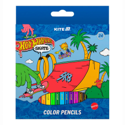 Канцтовари - Олівці кольорові Kite Hot Wheels 24 кольори (HW25-055-2)