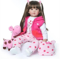 Куклы - Силиконовая коллекционная кукла Reborn Doll девочка Лия 60 см (174)