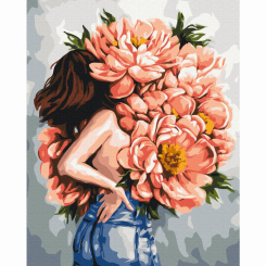 Товари для малювання - Картина за номерами Brushme Піони жіночності (BS53301) Товари для малювання - Картина за номерами Brushme Піони жіночності (BS53301)