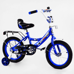 Велосипеды - Детский велосипед звоночек багажник Corso 14" MAXXPRO Dark blue (116179)