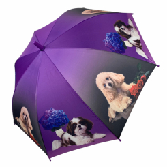 Зонты и дождевики - Детский зонтик трость с яркими рисунками Flagman Фиолетовый fl145-6