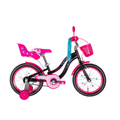 Велосипеди - Велосипед 16" Formula FLOWER PREMIUM 2022 чорний з рожевим (1786130115)