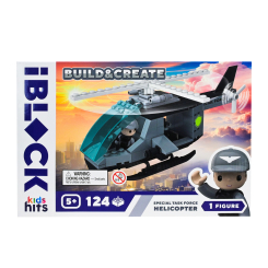 Конструктори з унікальними деталями - Конструктор IBLOCK Build & create Helicopter 124 деталі (KH42/003/3)