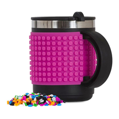 Чашки, стаканы - Термочашка Pixie Crew с пиксельным полем розовая 480 мл (PXN-02-15) (0702811687387)