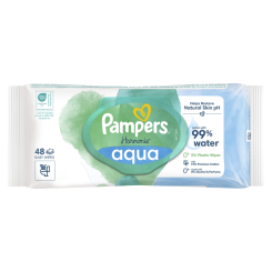 Антисептики и маски - Влажные салфетки Pampers Harmonie aqua 48 шт (8006540458563)