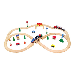 Залізниці та потяги - Іграшка Viga Toys Залізниця 49 деталей (56304)