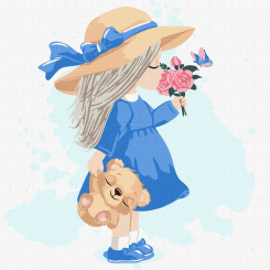 Товары для рисования - Картина по номерам Идейка Маленькая девочка 30 х 30 см (KHO6092)