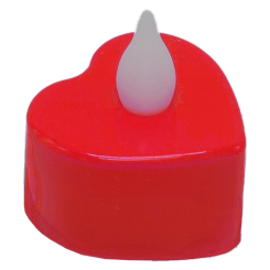 Ночники, проекторы - Декоративная свеча "Сердце" Bambi CX-19 LED 3см Красный (63660s76495)
