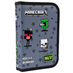 Пеналы и кошельки - ​Пенал Yes HP-04 Minecraft Reality твердый одинарный с двумя клапанами (533744)