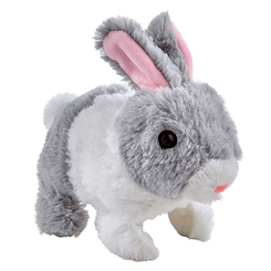 М'які тварини - Інтерактивна іграшка Addo Pitter patter pets Кроленя мале біло-сіре звук (315-11112-B/3)