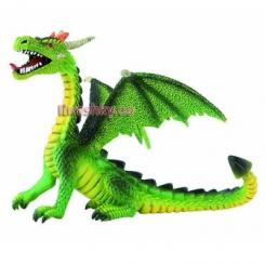 Фігурки тварин - Іграшка-фігурка Bullyland Дракон зелений що сидить (75593)