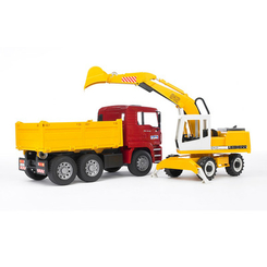 Транспорт и спецтехника - Набор игрушечная грузовик МAN и экскаватор Liebherr (2751)