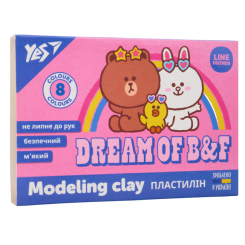 Наборы для лепки - Пластилин Yes Line Friends 8 цветов (540631)