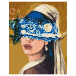 Товари для малювання - Картина за номерами Brushme Погляд в зоряну ніч (BS51480)