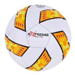 Спортивні активні ігри - М'яч футбольний Extreme motion №5 білий з помаранчевим (FP100/3)
