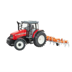 Транспорт и спецтехника - Трактор Britains Massey Ferguson 6290 с культиватором 1:32 (43335)