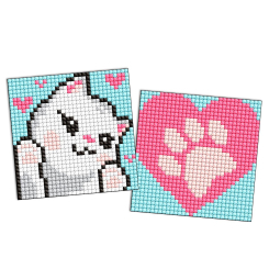 Мозаика - Алмазная мозаика на стикере Идейка Белые лапки 9 х 9 см 2 шт (AMS1045)