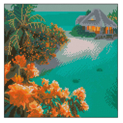 Мозаика - Алмазная мозаика Strateg Дом на острове (4823113898991)