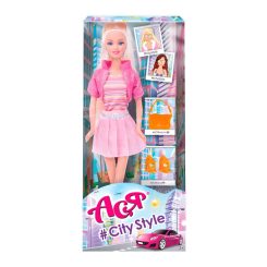 Уцененные игрушки - Уценка! Кукла Ася Стиль большого города блондинка в юбке 28 см (35123)