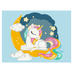 Товари для малювання - Картина за номерами Brushme Веселковий єдиноріг (KBS0105)