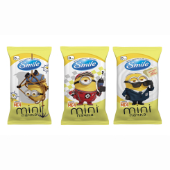 Антисептики і маски - Вологі серветки Smile Міньйони в асортименті 8 шт (42139114)