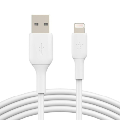 Павербанки - Кабель Belkin USB-A > Lightning заряджання/синхронізації 12Вт PVC білий (CAA001BT2MWH)
