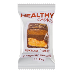 Сладости - Конфета Healthy choice Twist в черном шоколаде (4820237130525)