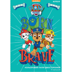 Канцелярские товары - Бумага цветная двусторонняя Kite Paw Patrol 15 листов А4 (PAW19-250)