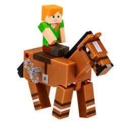 Фігурки персонажів - Набір фігурок Minecraft 3D Алекс та кінь заводний (MC1014/2)