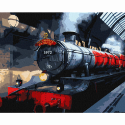 Товары для рисования - Картина по номерам Идейка Harry Potter Хогвартский экспресс с красками металлик extra 40 х 50 (KHO5210)