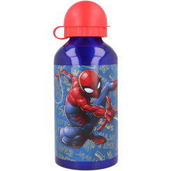 Ланч-бокси, пляшки для води - Пляшка для води Stor Spiderman Графіті алюмінієва 500 мл (Stor-37939)