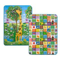Палатки, боксы для игрушек - Детский коврик Limpopo Большой жираф и красочный алфавит двусторонний (LP012-120) (2028024)