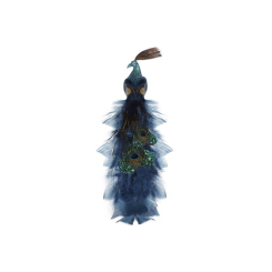 Аксесуари для свят - Декоративний Павич на кліпсі BonaDi 40 см Синій (499-053) (MR62181)